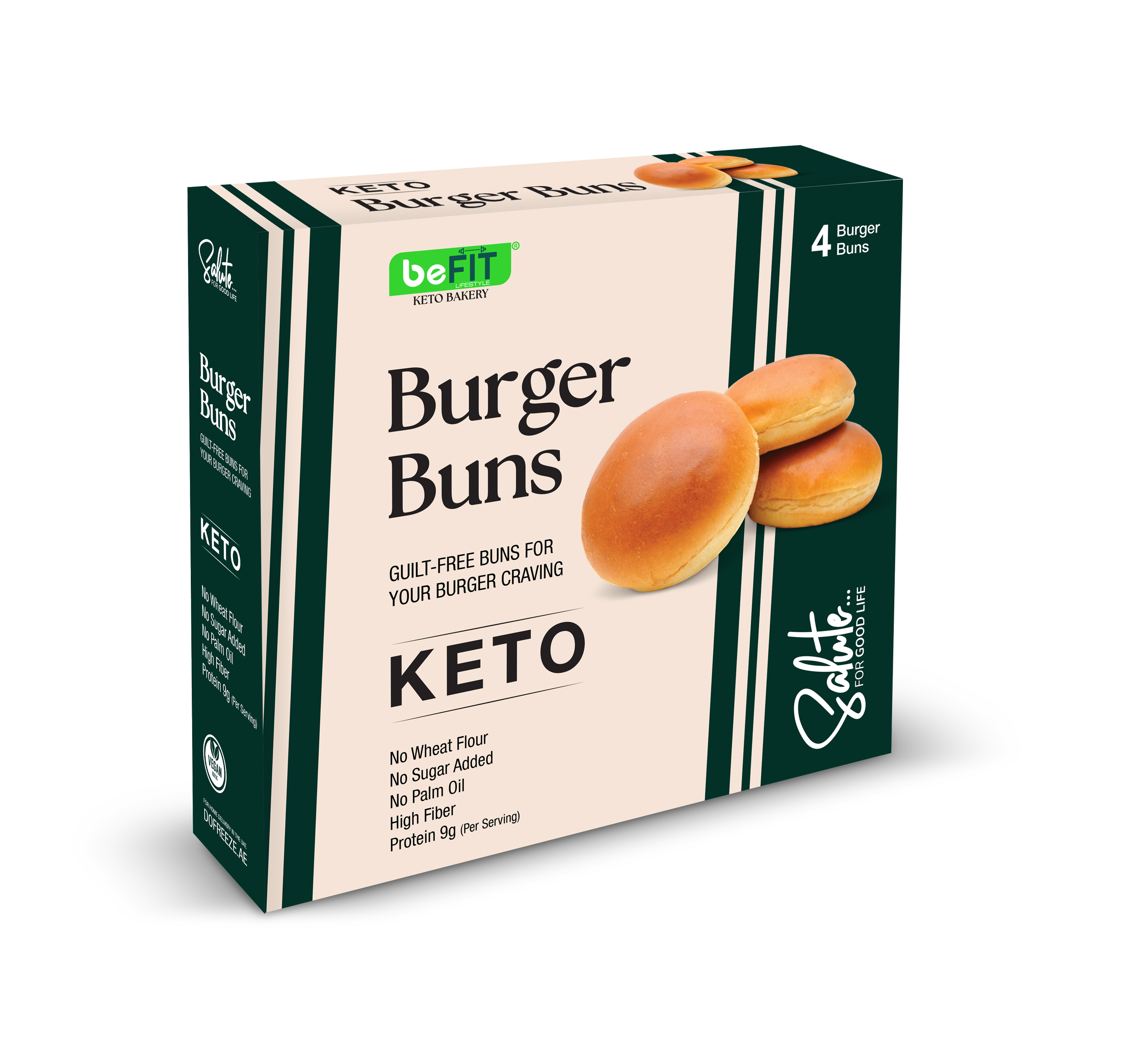 BeFit Salute Keto Burger Bun