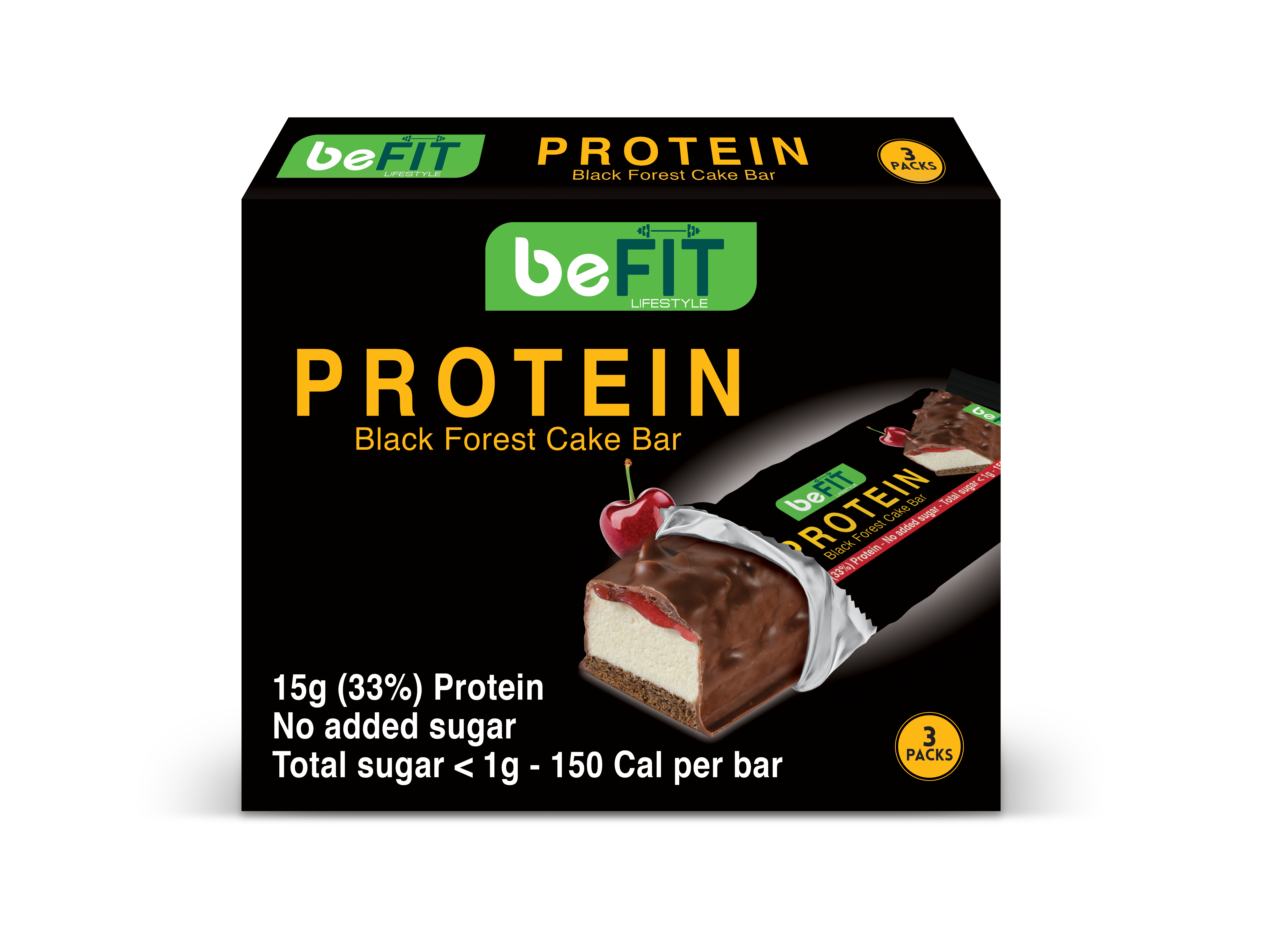 Befit-Premium Protein Bar 3pcs box Blackforest