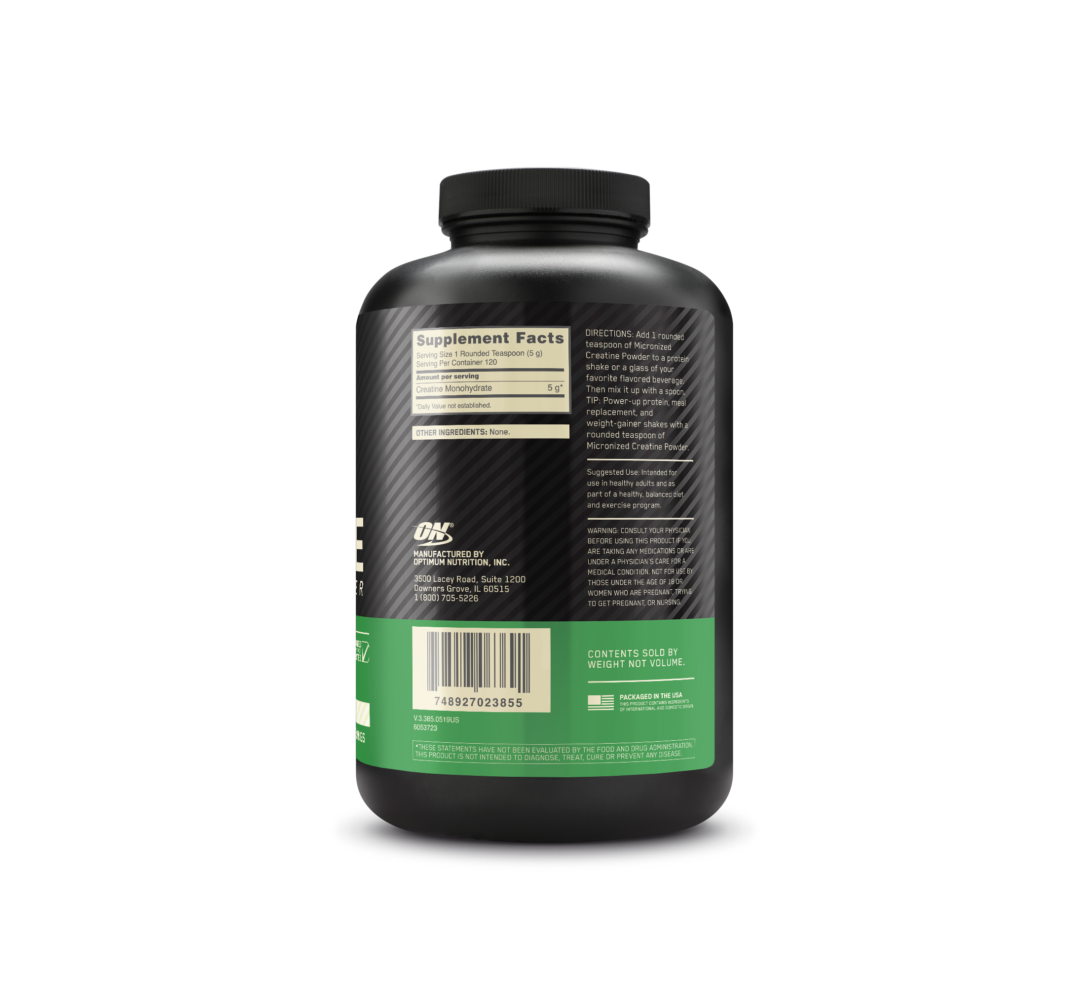 CREATINE POWDER 600 GRAMS 12/CS