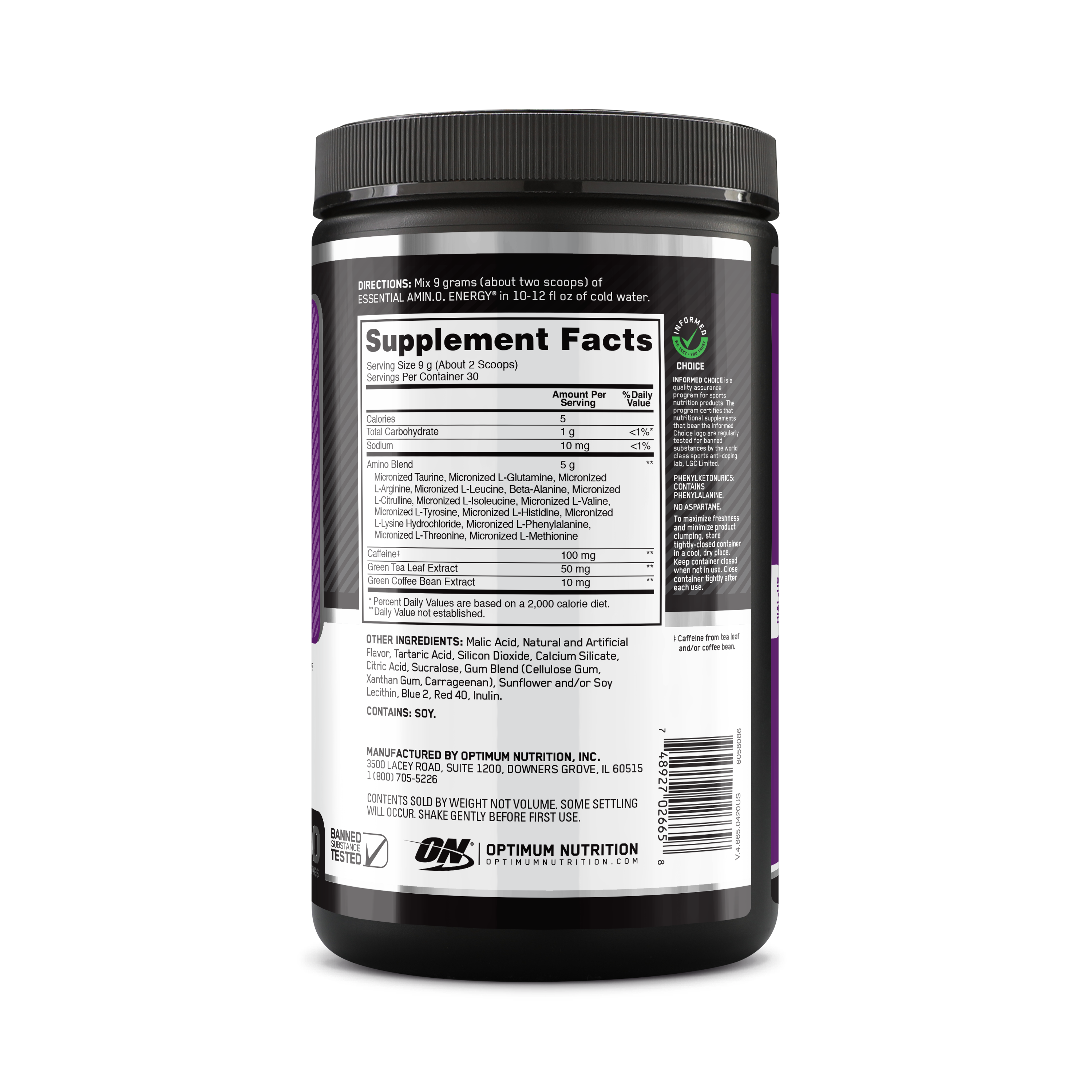 AMINO ENERGY CG 30 SERVINGS 6/CS