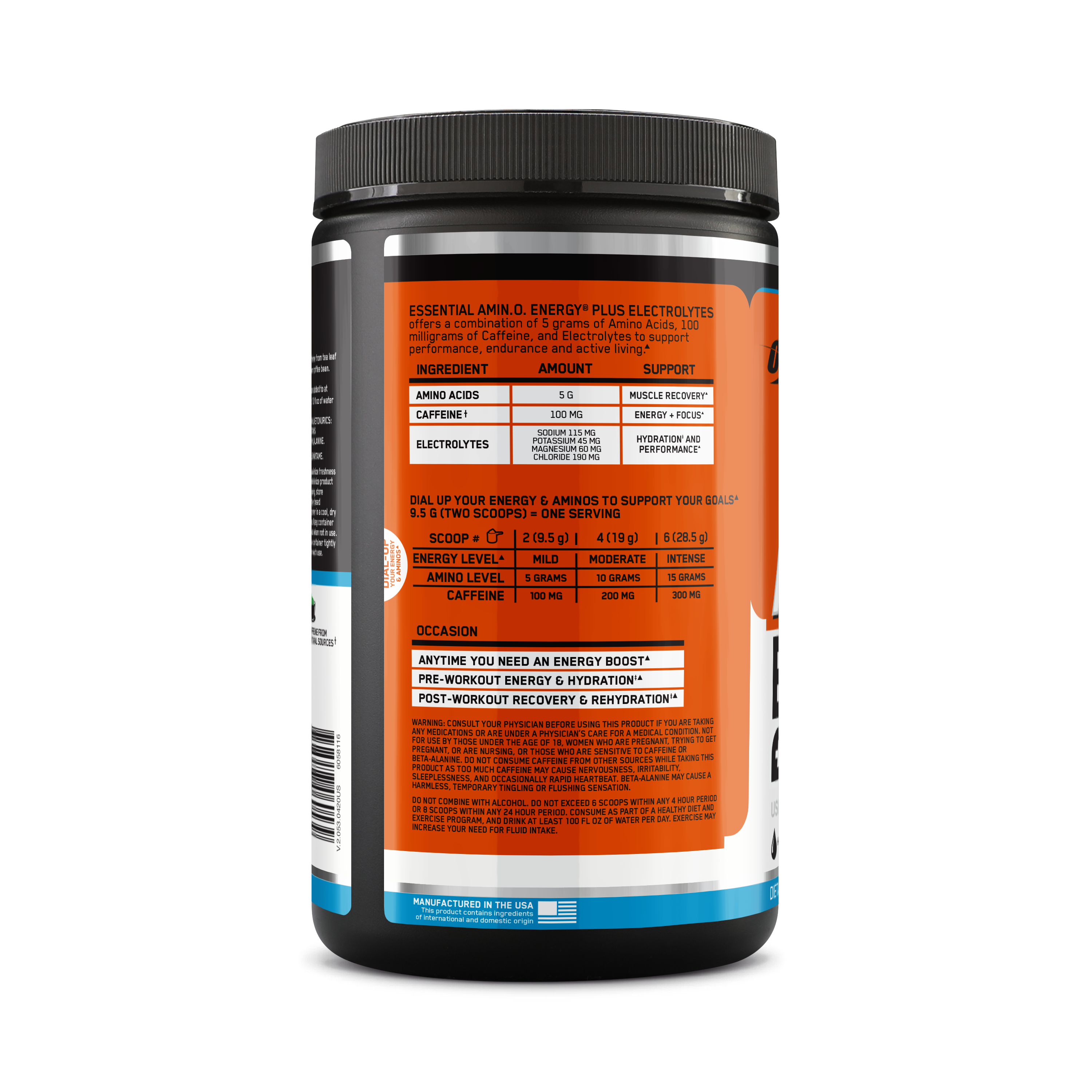 AMINO ELECTROLYTE TANGERINE 285G(6/ CS)