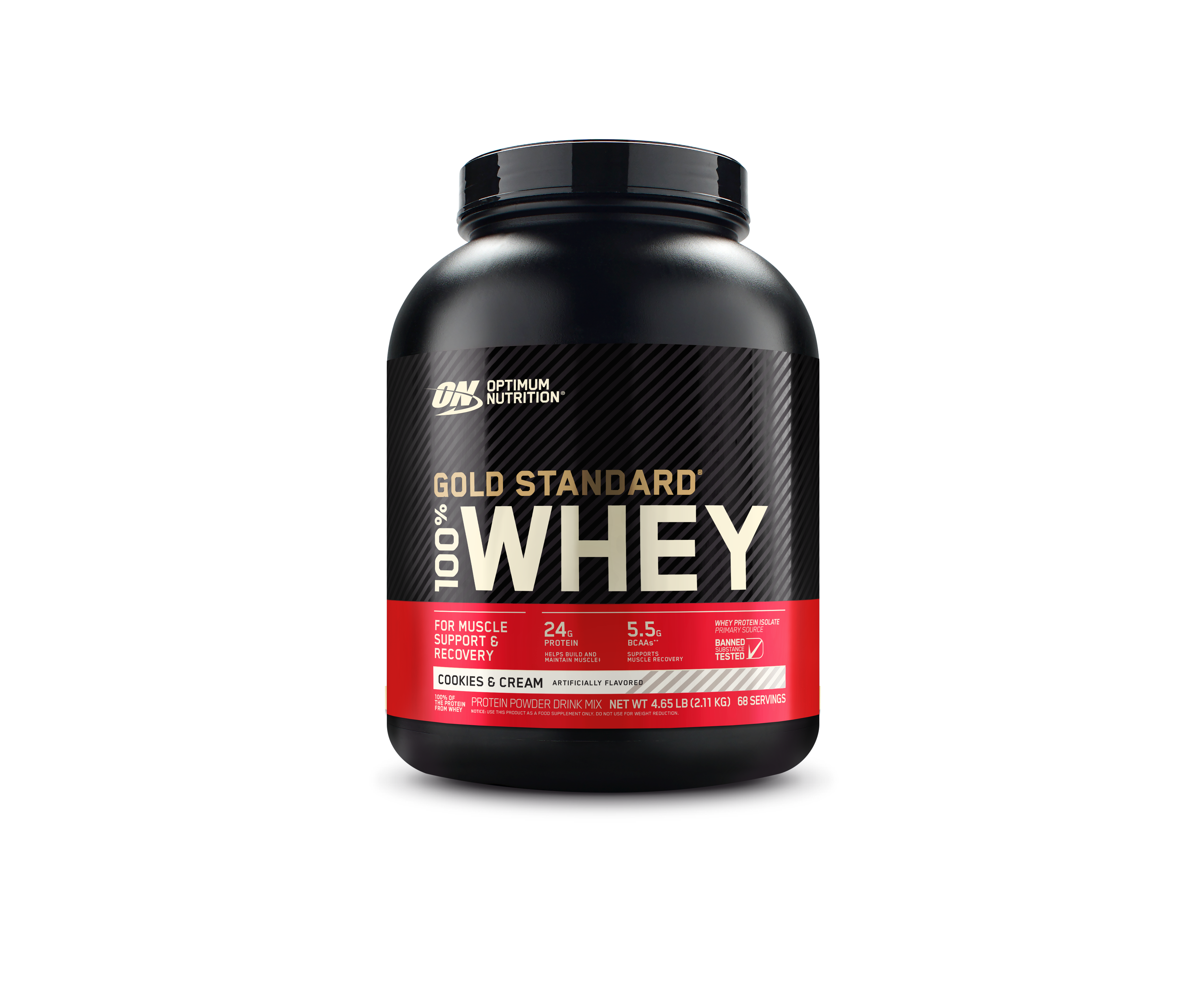 GOLD STD 100% WHEY C&C 5LB 4/CS