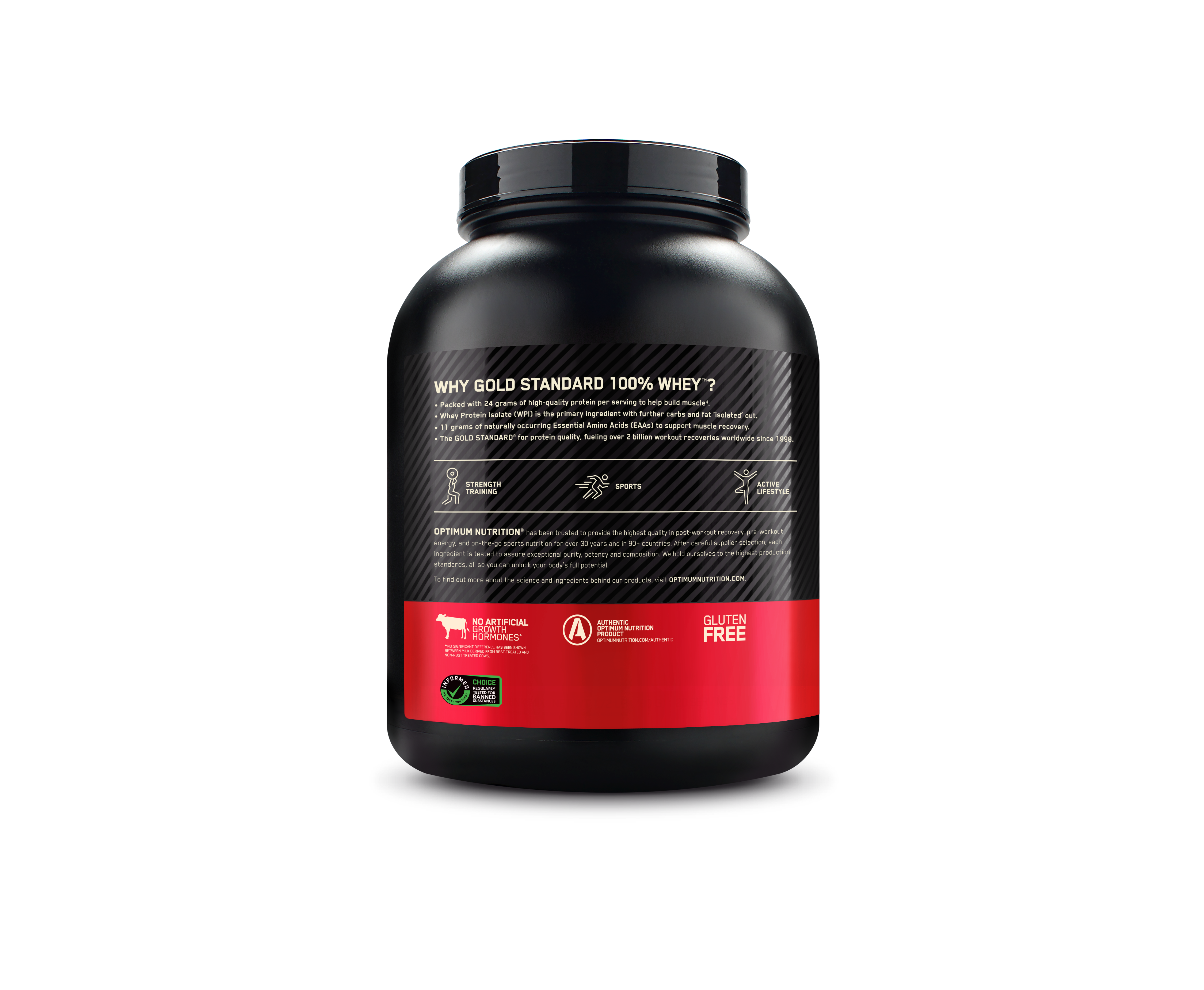 GOLD STD 100% WHEY DEL STRAW 5LB(4/CASE)