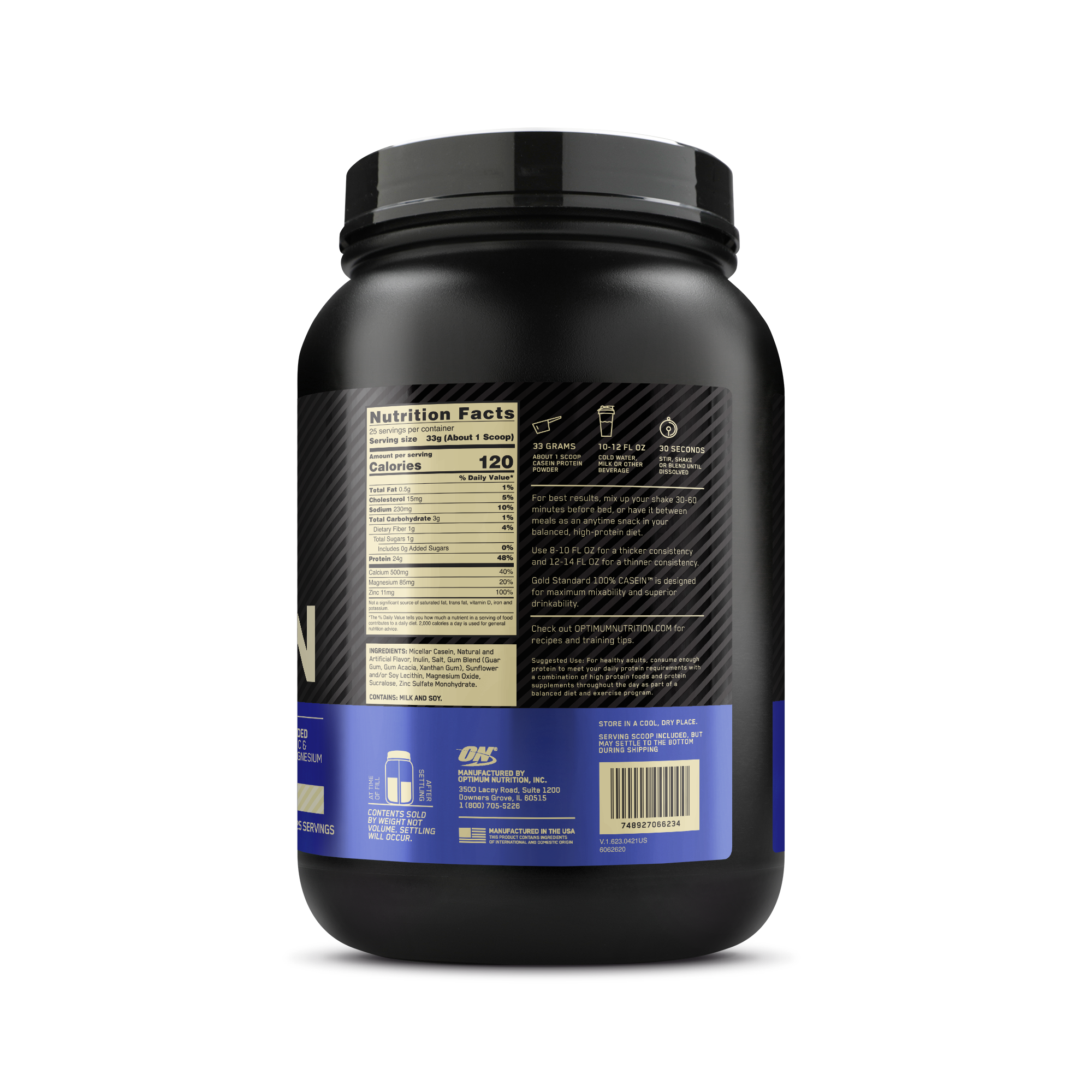 GOLD STD 100% CASEIN CRE VAN 2LB (6/CASE)