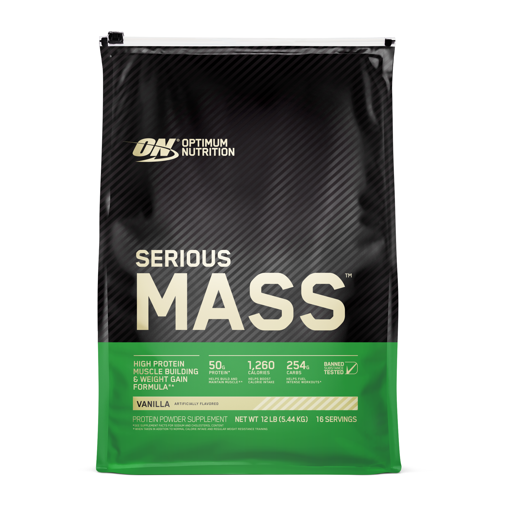 SERIOUS MASS, VANILLA 12 LBS 2/CS