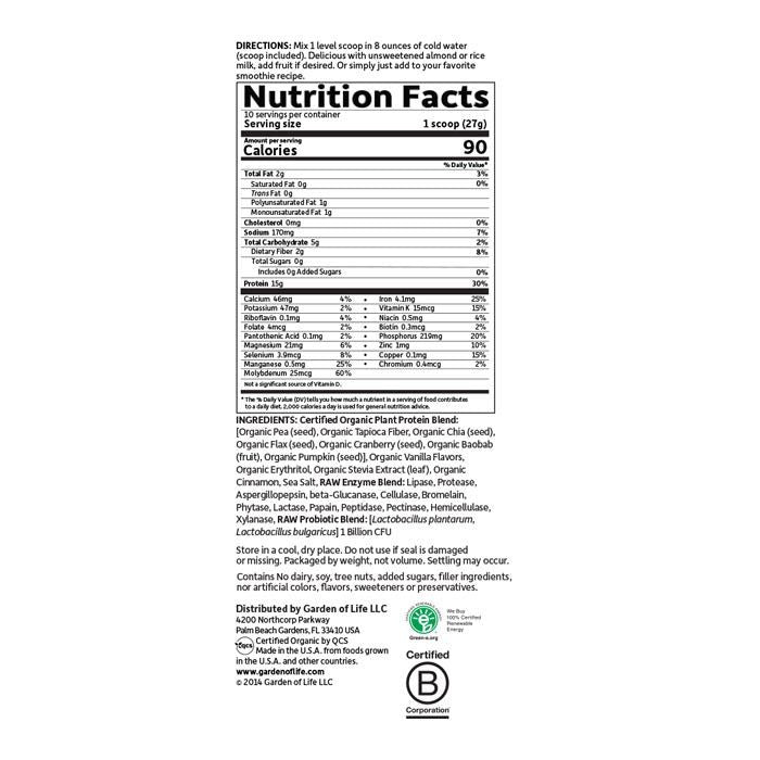 Organic Plant Protein 265g