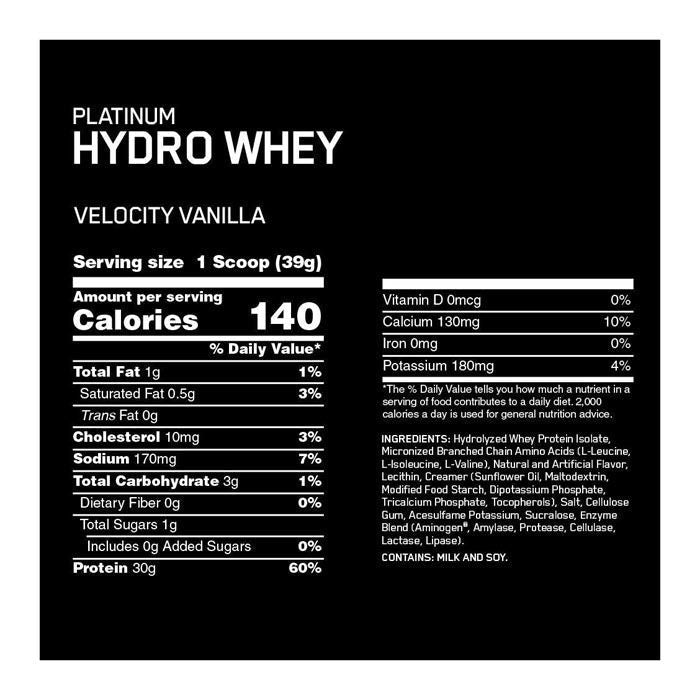 Hydrowhey Platinum 3.5 lb Vanila