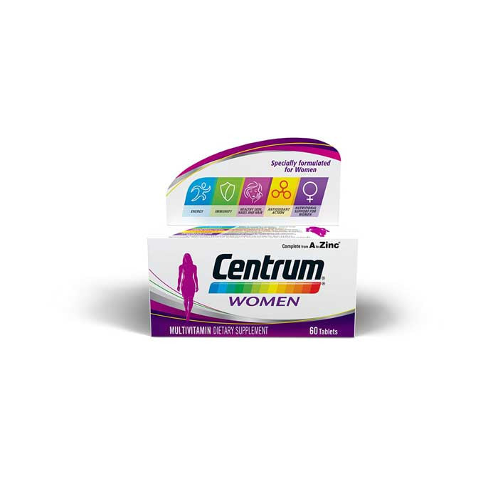 Centrum Women A To Zinc Multivitamin Tablets 60'S Bottle