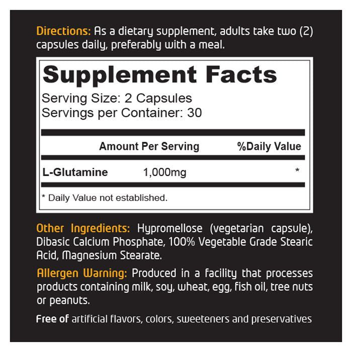  Muslce Core L-Glutamine 1000mg